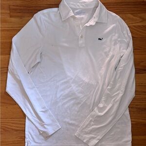 Vineyard Vines White Long Sleeve Polo